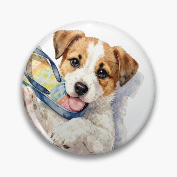 Item preview, jack russell  puppy watercolor designed and sold by WildArtIT.