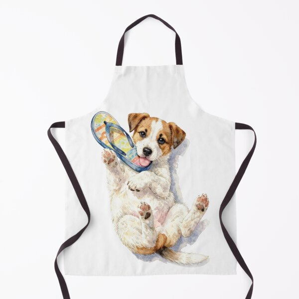 Item preview, jack russell puppy watercolor designed and sold by WildArtIT.