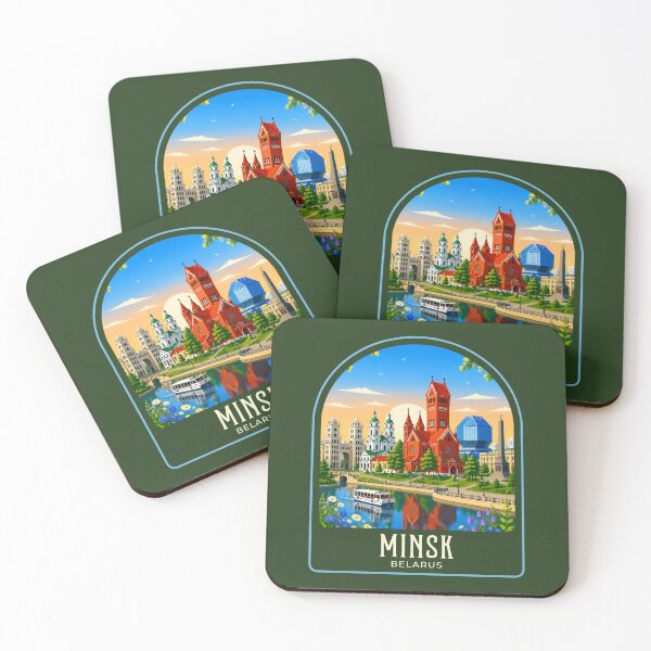 Item preview, Minsk Vintage Travel Illustration designed and sold by HomeLivingCo.