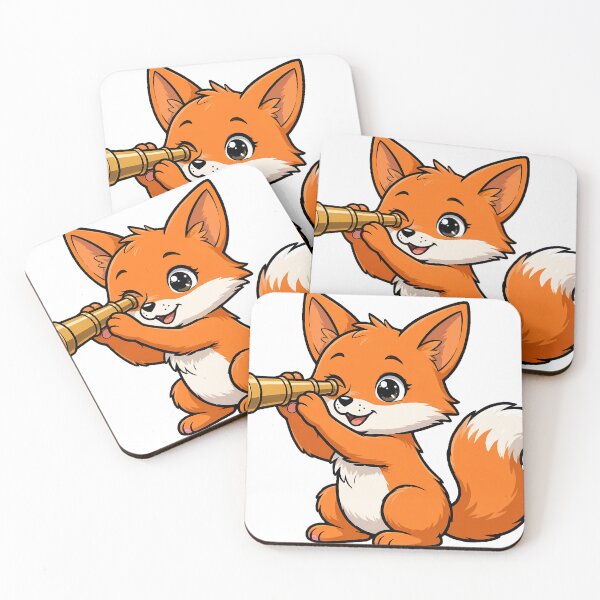 Item preview, Fox Stargazing with Telescope designed and sold by pumsquare.