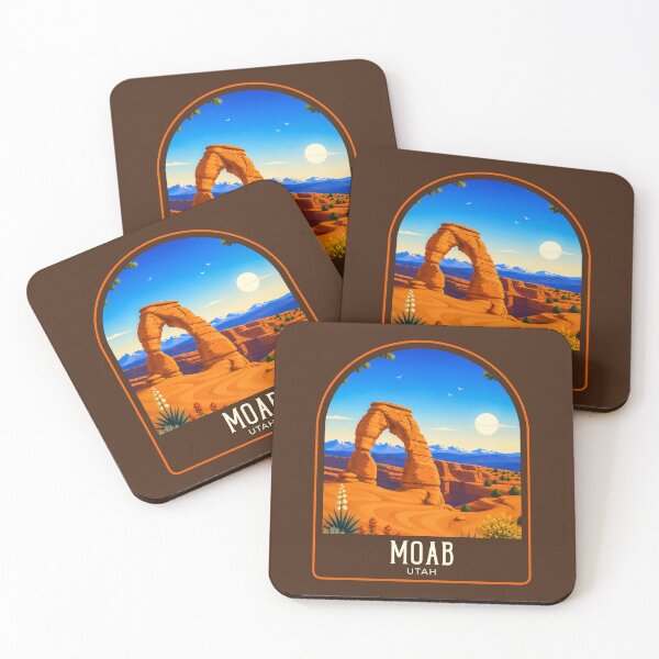 Item preview, Moab Vintage Travel Illustration designed and sold by HomeLivingCo.