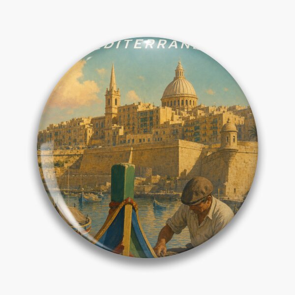 Item preview, Malta Travel Souvenir - Vintage Illustration designed and sold by VisualArtsOasis.