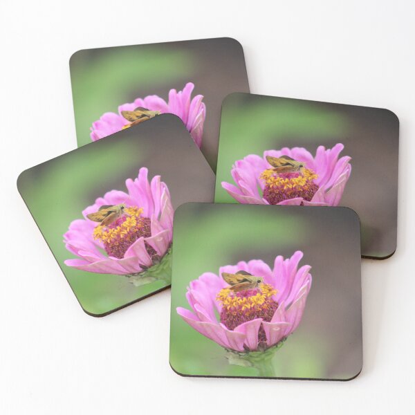 Item preview, Fiery Skipper on Pink Zinnia designed and sold by Cynthia48.