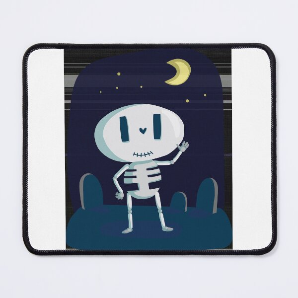 Item preview, Cute Cartoon Skeleton Waving At Night designed and sold by سله أرت.