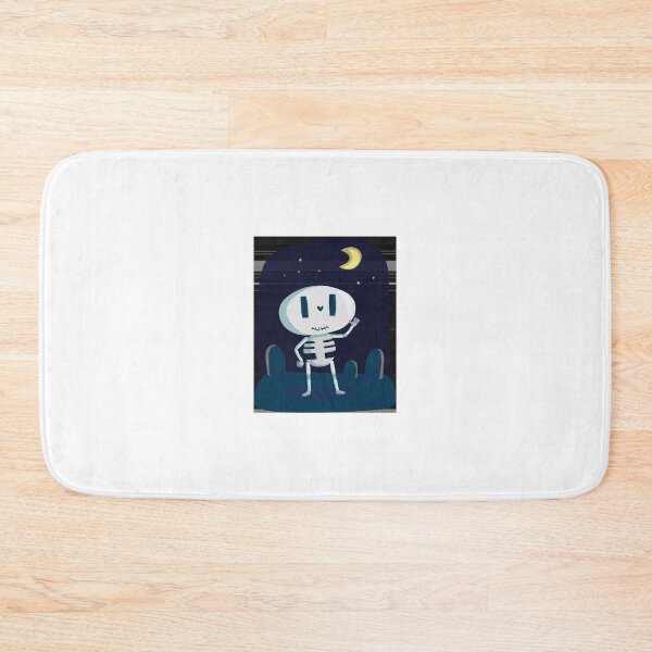 Item preview, Cute Cartoon Skeleton Waving At Night⁠ designed and sold by سله أرت.