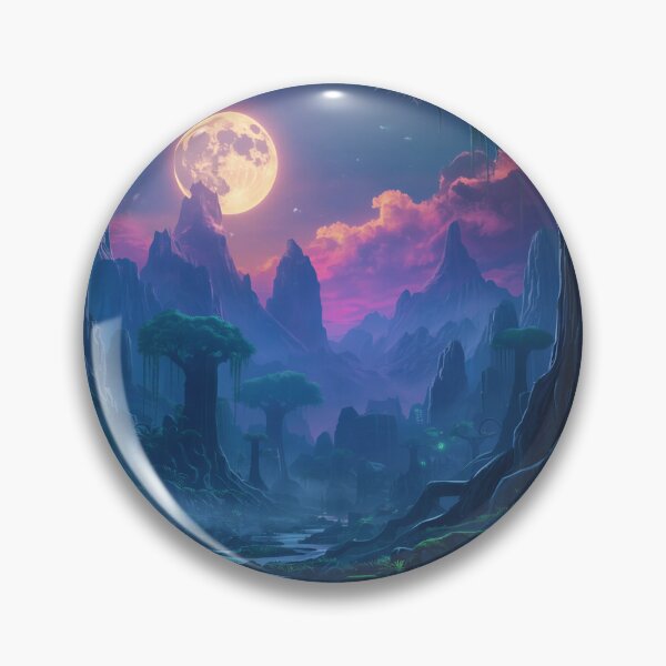 Item preview, Moonlit Bioluminescent Rainforest Alien Landscape designed and sold by Luminous Wilds.