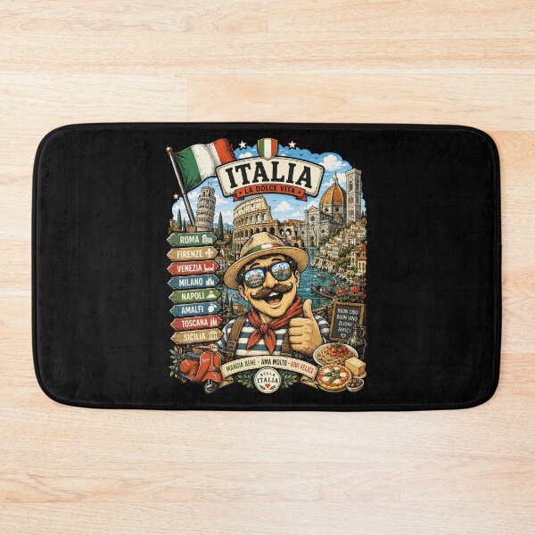 Item preview, Italy Adventure Italian Chef Travel Art designed and sold by EdwinkOne.