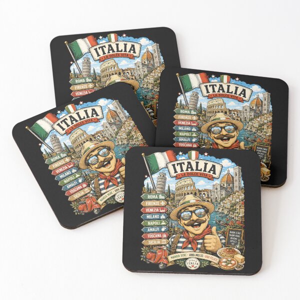 Item preview, Italy Adventure Italian Chef Travel Art designed and sold by EdwinkOne.