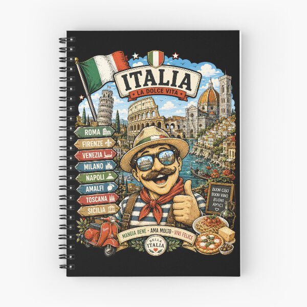 Item preview, Italy Adventure Italian Chef Travel Art designed and sold by AtuqStudio.