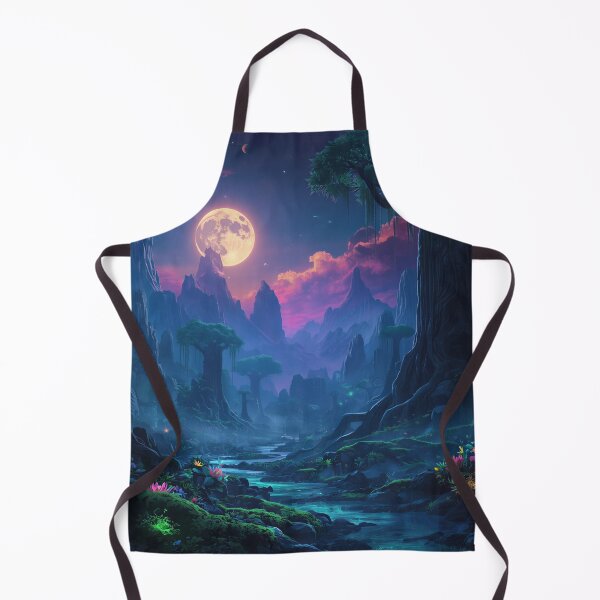 Item preview, Moonlit Bioluminescent Rainforest Alien Landscape designed and sold by Luminous Wilds.
