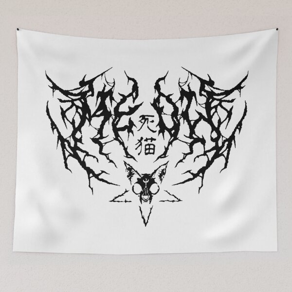 Item preview, Meow Death Metal Font on White designed and sold by Neko Mort.