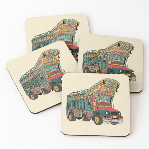 Item preview, Pakistani Truck Art Illustration | Colorful Vintage Decorated Lorry | South Asian Folk Art designed and sold by Bloomarie Art.