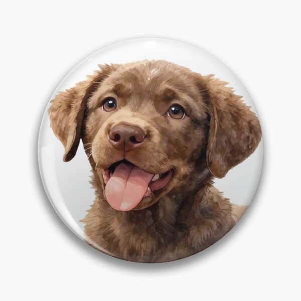 Item preview, Cub Puppy Chocolate Labrador Watercolor designed and sold by WildArtIT.
