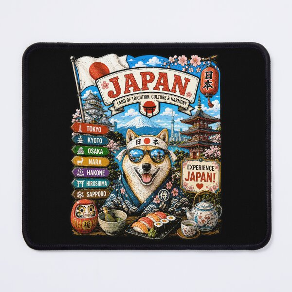 Item preview, Japan Tradition Adventure Shiba Travel Art designed and sold by AtuqStudio.