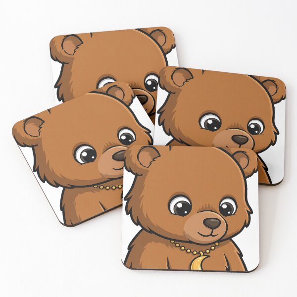 Item preview, Bear Cub with Moon Pendant designed and sold by pumsquare.