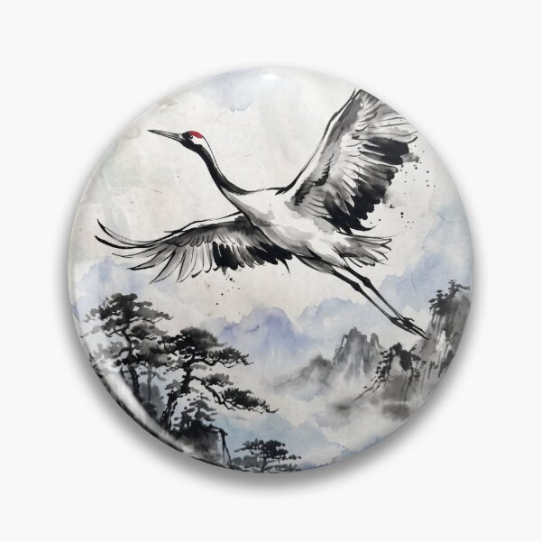 Item preview, Crane bird in flight designed and sold by VictoriaaStore.