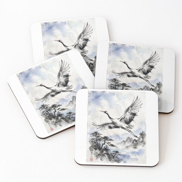 Item preview, Crane bird in flight designed and sold by VictoriaaStore.