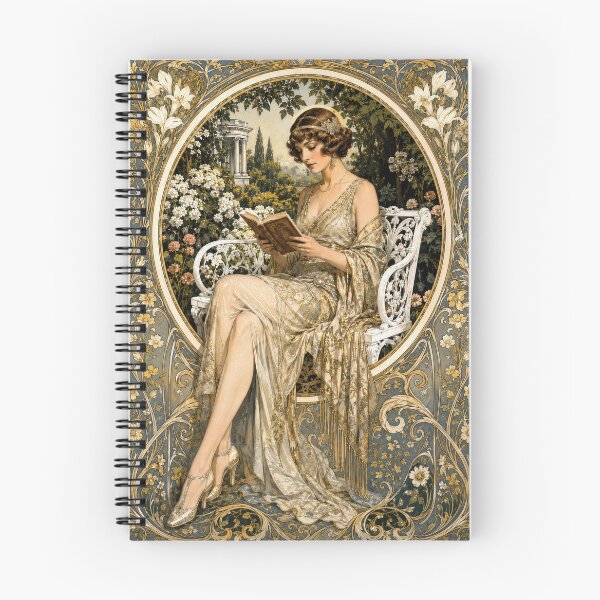 Item preview, Woman Reading in a Garden Art Nouveau  designed and sold by Maria Dryfhout.