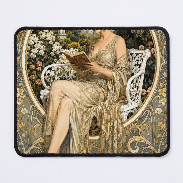Item preview, Woman Reading in a Garden Art Nouveau  designed and sold by Maria Dryfhout.
