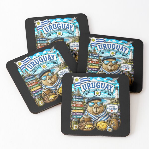 Item preview, Uruguay Coastal Adventure Capybara Travel Art designed and sold by EdwinkOne.