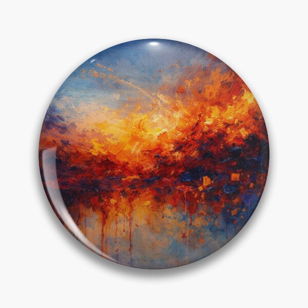 Item preview, Navy Blue and Burnt Orange Abstract Landscape Art Print designed and sold by Joey Santiago.