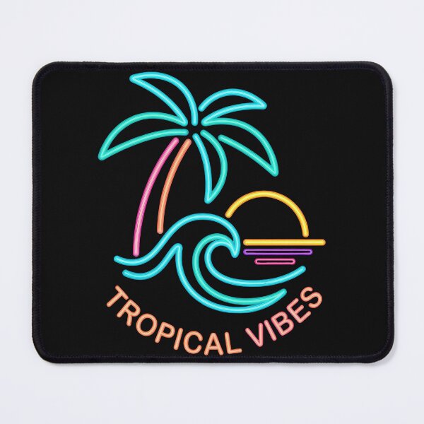 Item preview, Neon Tropical Vibes Palm Tree Retro Sunset Aesthetic Design designed and sold by PlumArtDesign.