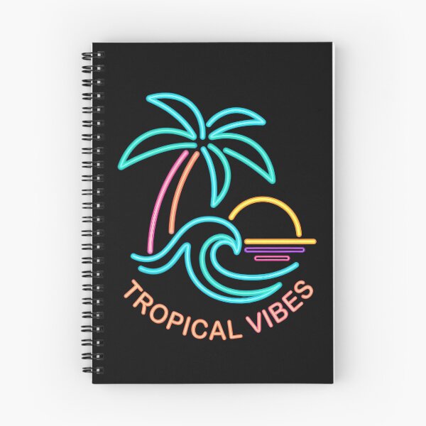 Item preview, Neon Tropical Vibes Palm Tree Retro Sunset Aesthetic Design designed and sold by PlumArtDesign.