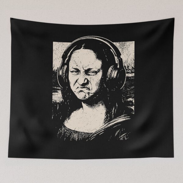 Artikelvorschau, Mona Lisa Bass Face Shirt – Lustiges T-Shirt für Musikliebhaber, DJs und Produzenten entworfen und verkauft von mareix.