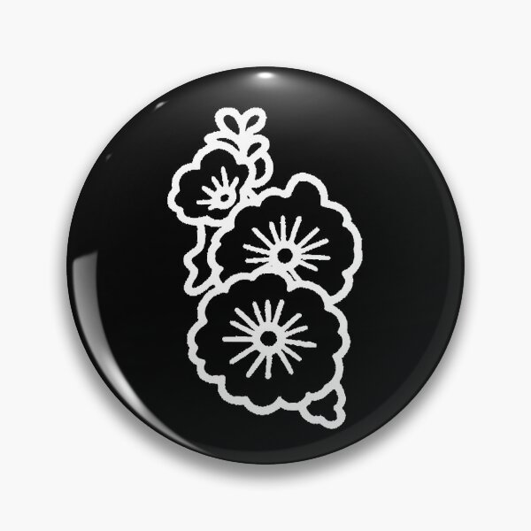 Item preview, Hollyhock Flower Outline designed and sold by CamilasPrints.