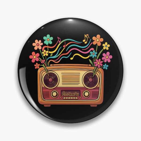 Item preview, Retro Vintage Radio Floral Groovy Music Aesthetic designed and sold by KCasual.