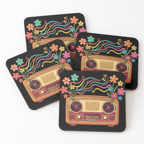 Item preview, Retro Vintage Radio Floral Groovy Music Aesthetic designed and sold by KCasual.