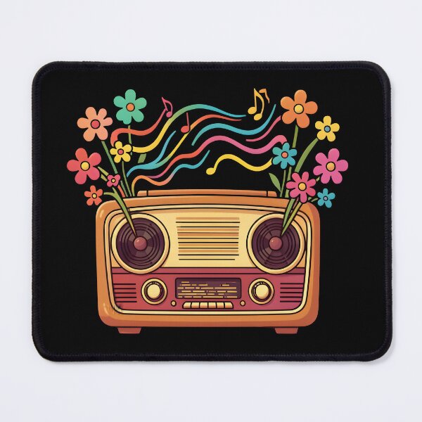 Item preview, Retro Vintage Radio Floral Groovy Music Aesthetic designed and sold by KCasual.