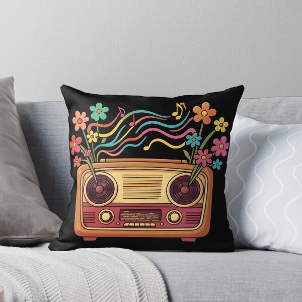 Item preview, Retro Vintage Radio Floral Groovy Music Aesthetic designed and sold by KCasual.