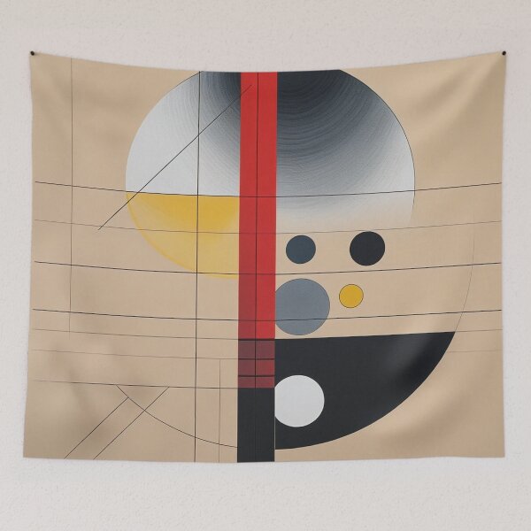 Item preview, Bauhaus Geometry Abstract Minimalist Circle Composition designed and sold by semenol.