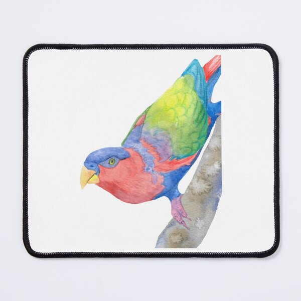 Item preview, Black-capped Lory Watercolor Portrait designed and sold by averyfoxdesigns.