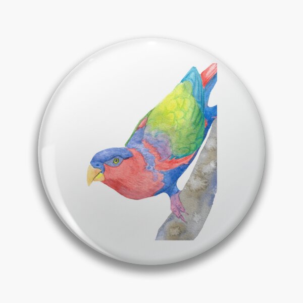 Item preview, Black-capped Lory Watercolor Portrait designed and sold by averyfoxdesigns.