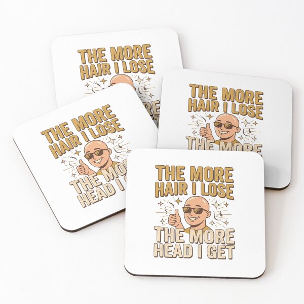 Item preview, The More Hair I Lose The More Head I Get Funny Bald Man Humour designed and sold by Omarmadani.