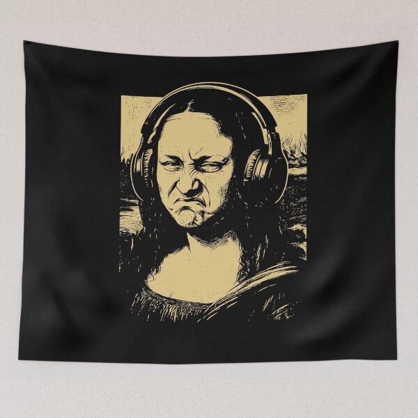 Artikelvorschau, Mona Lisa Bass Face Shirt – Lustiges T-Shirt für Musikliebhaber, DJs und Produzenten entworfen und verkauft von mareix.