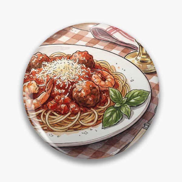 Item preview, Classic Italian Spaghetti Meatballs and Red Wine Watercolor designed and sold by Itjung-Room.