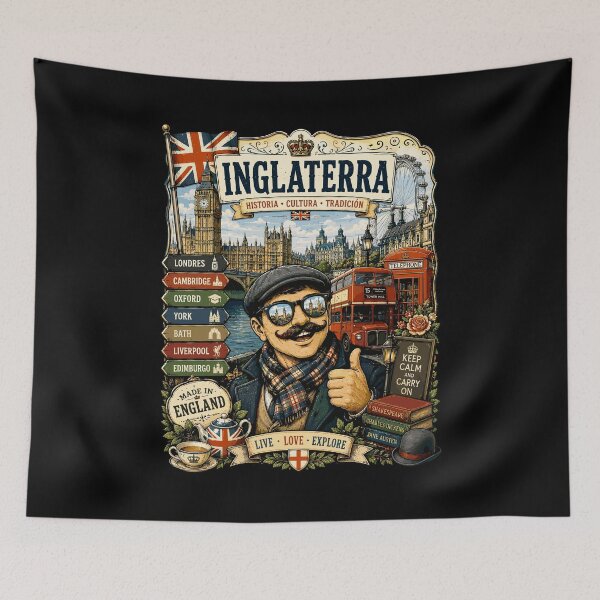 Item preview, England British Adventure Gentleman Travel Art designed and sold by AtuqStudio.