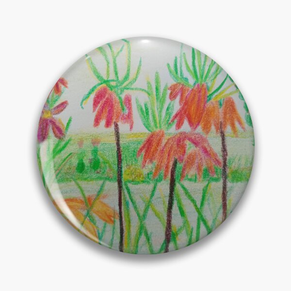 Item preview, Fritillary garden landscape in bloom next river designed and sold by MartaTerkiewicz.