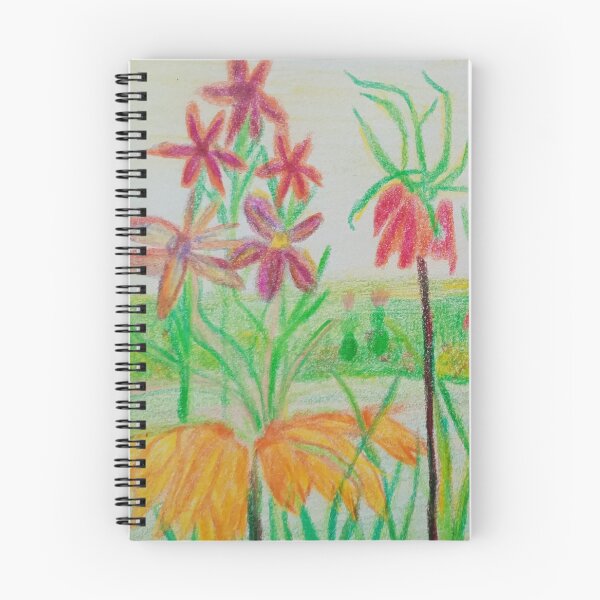 Item preview, Fritillary garden landscape in bloom next river designed and sold by MartaTerkiewicz.