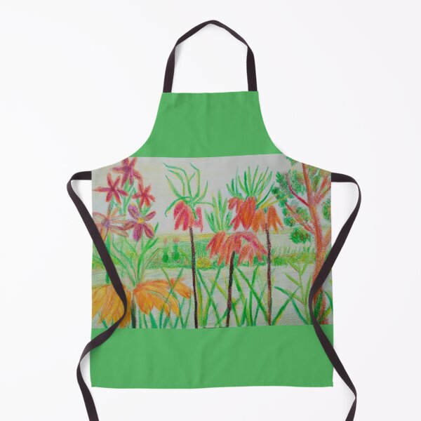 Item preview, Fritillary garden landscape in bloom next river designed and sold by MartaTerkiewicz.