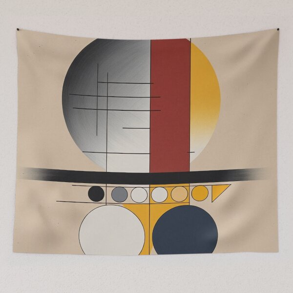 Item preview, Modernist Geometric Blueprint Abstract with Gradient Circles designed and sold by semenol.