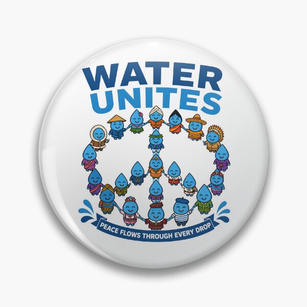 Item preview, Water Unites Global Peace Eco Friendly Activist Design designed and sold by Nuvoro Eco Awareness.