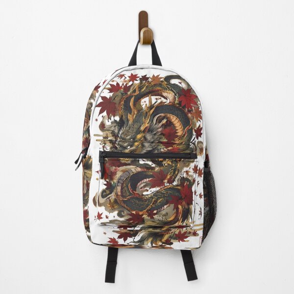 Item preview, Japanese Dragon with Maple Leaves | Autumn Irezumi Tattoo Art designed and sold by kaxymax.