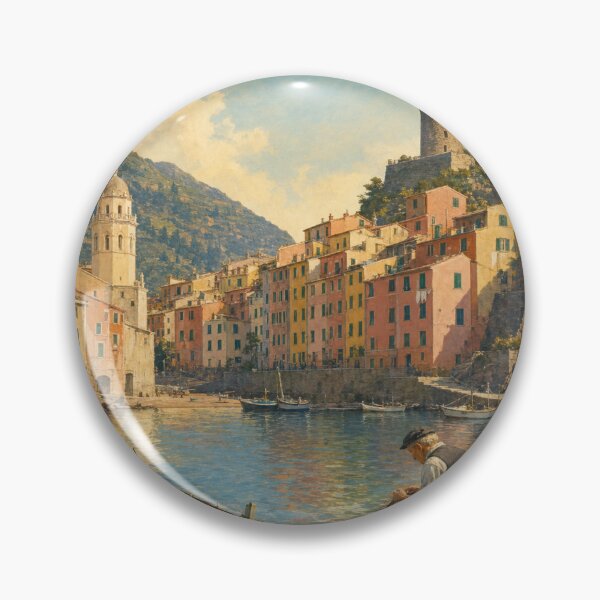 Item preview, Recuerdo de viaje a Cinque Terre, Italia - Ilustración vintage designed and sold by VisualArtsOasis.