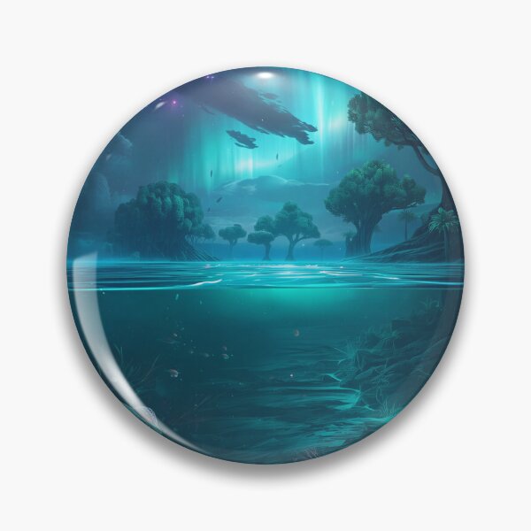 Item preview, Cosmic Ocean Forest Alien Fantasy Landscape designed and sold by Luminous Wilds.