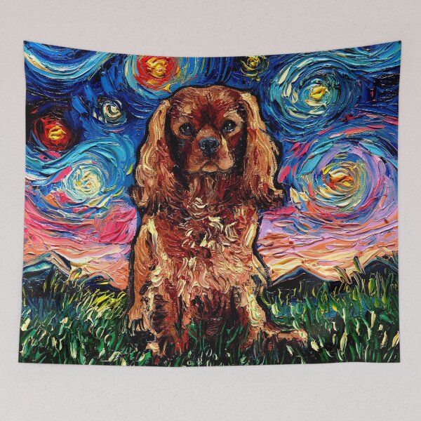 Item preview, Ruby Cavalier King Charles Spaniel Night designed and sold by AjaTrier.