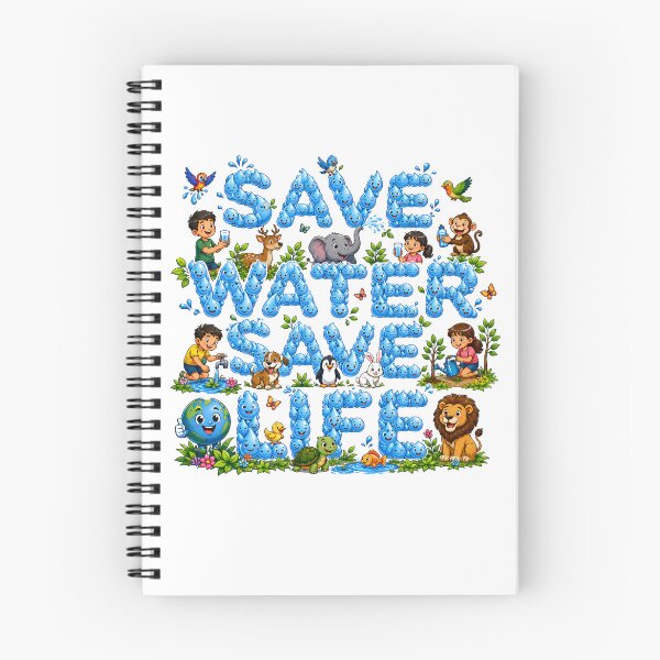 Item preview, Save Water Save Life Cute Cartoon Earth Sticker designed and sold by Nuvoro Eco Awareness.